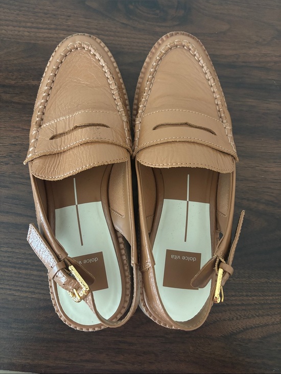 Dolce Vita Shoes - Dolce Vita Camel Tan Leather Slip-On Loafers